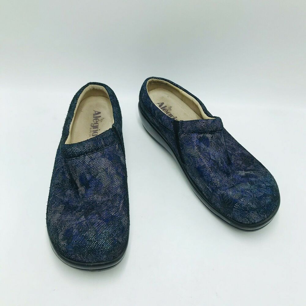 Alegria 41 Clogs Slip On Black Blue Comfort Career